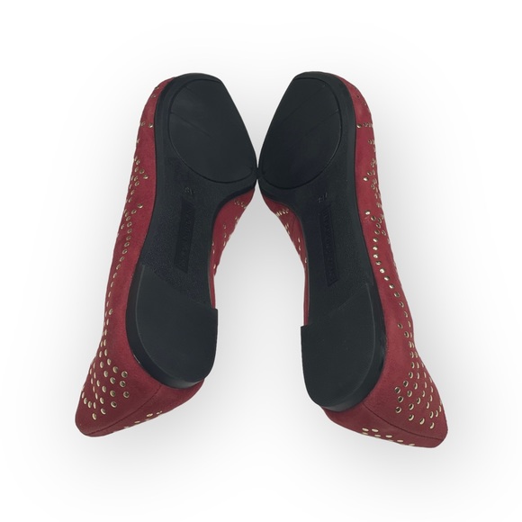 new Enzo Angiolini ❤︎ Stud Suede Ballerina Ballet Flat ❤︎ Pumpkin Spice ❤︎ 8M ❤︎ - Picture 14 of 16